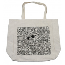 Chaotic Doodle Musical Shopping Bag