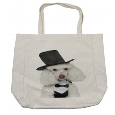 Sad Looking Portrait in a Hat Shopping Bag