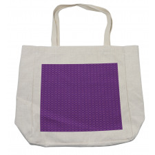 Purple Striped Rounds Shopping Bag