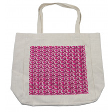 Pink Color Palette Leaves Shopping Bag