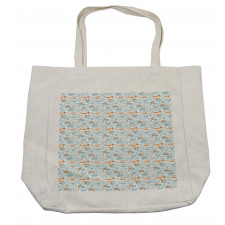 Fall Leaves Mushrooms Shopping Bag