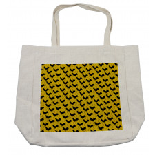 Silhouettes on Polka Dots Shopping Bag