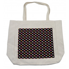 Abstract Color Fruit Pattern Shopping Bag