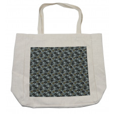 Retro Botanical Elements Shopping Bag