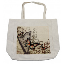 Harp Ornament Butterfly Shopping Bag