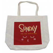 Funny Sunday Saying Shopping Bag