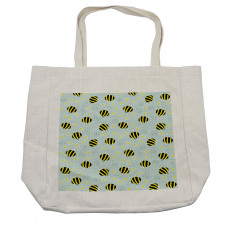 Hand Drawn Flower Motifs Shopping Bag