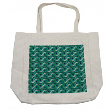 Aloha Summer Leaves Hibiscus Shopping Bag