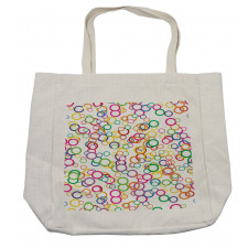 Colored Geometric Circle Shopping Bag