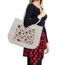 Lanterns and Hearts Shopping Bag