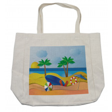 Paper Cut Art Seaside Shopping Bag