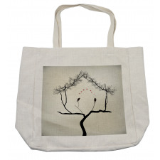 Love Birds Branch Shopping Bag