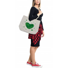Shamrock Heart Nature Love Shopping Bag