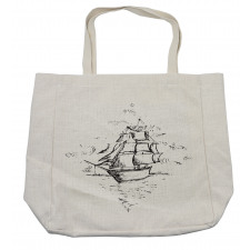 Sailboat Sketch Shopping Bag