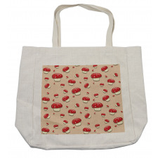 Cartoon Mushrooms Shopping Bag