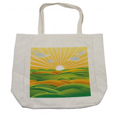 Fields Hills at Dawn Shopping Bag