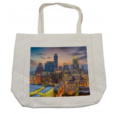 Urban Outdoor Scene at Dusk Shopping Bag