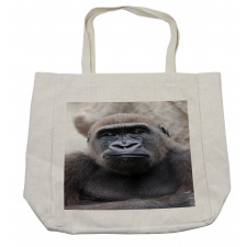 Close up Young Male Gorilla Shopping Bag