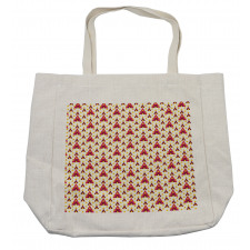 Symmetric Grid Triangles Shopping Bag