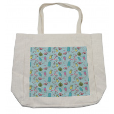 Popsicle Flamingo Pineapple Shopping Bag