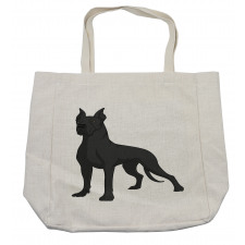 Purebred Dog on Plain Shopping Bag