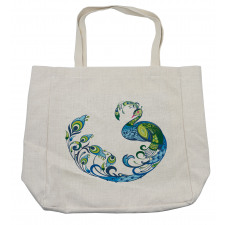 Colorful Peacock Tropic Shopping Bag