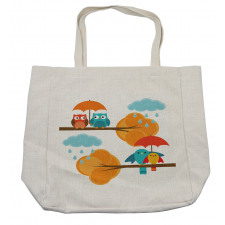 Autumn Cloud Bird Cartoon Shopping Bag