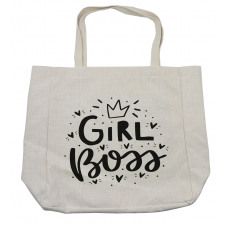 Hearts Crown and Words Shopping Bag