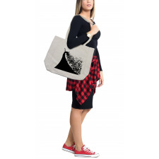 Black and White Singer Woman Shopping Bag