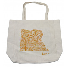 Egypt Map Flower Shopping Bag