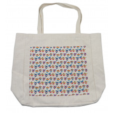 Carnival Women Faces Pattern Shopping Bag