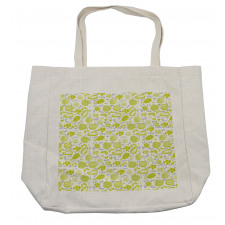 Tropical Foods Sketches Shopping Bag