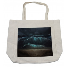 Gothic Wave Alone Woman Shopping Bag