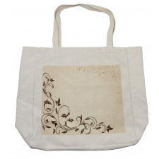 Grunge Grape Leaves Shopping Bag