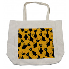 Black Cat Vintage Shopping Bag