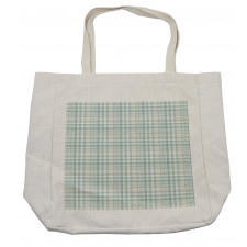 Pastel Plaid Layout Shopping Bag