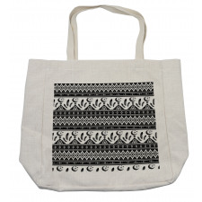 Trippy Moon Feather Pattern Shopping Bag