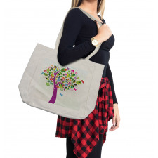 Flower Butterflies Shopping Bag