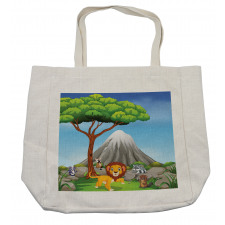 Animals Volcano Shopping Bag