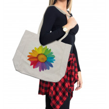 Hippie Daisy Spring Shopping Bag