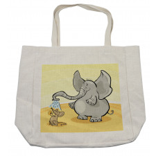 Elephant Bathing Mouse Shopping Bag