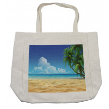 Tropical Leaves Beach Shopping Bag