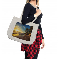 Exotic Beach Sunset Shopping Bag