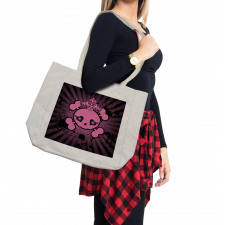 Skull Grunge Pop Art Shopping Bag