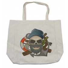 Sailor Skull Nautical Shopping Bag