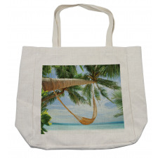 Ocean Sandy Shore Palm Shopping Bag