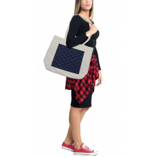 Polka Dots Damask Inspired Shopping Bag