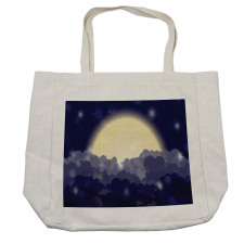 Cloudy Sky View at Night Shopping Bag