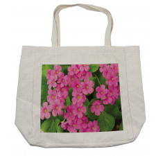 Pinkish Flower and Leaves Shopping Bag