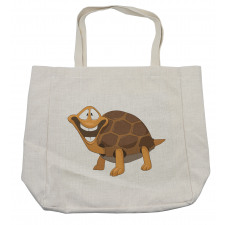 Single Happy Turtle Design Shopping Bag